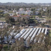An aerial view of the West LA VA campus